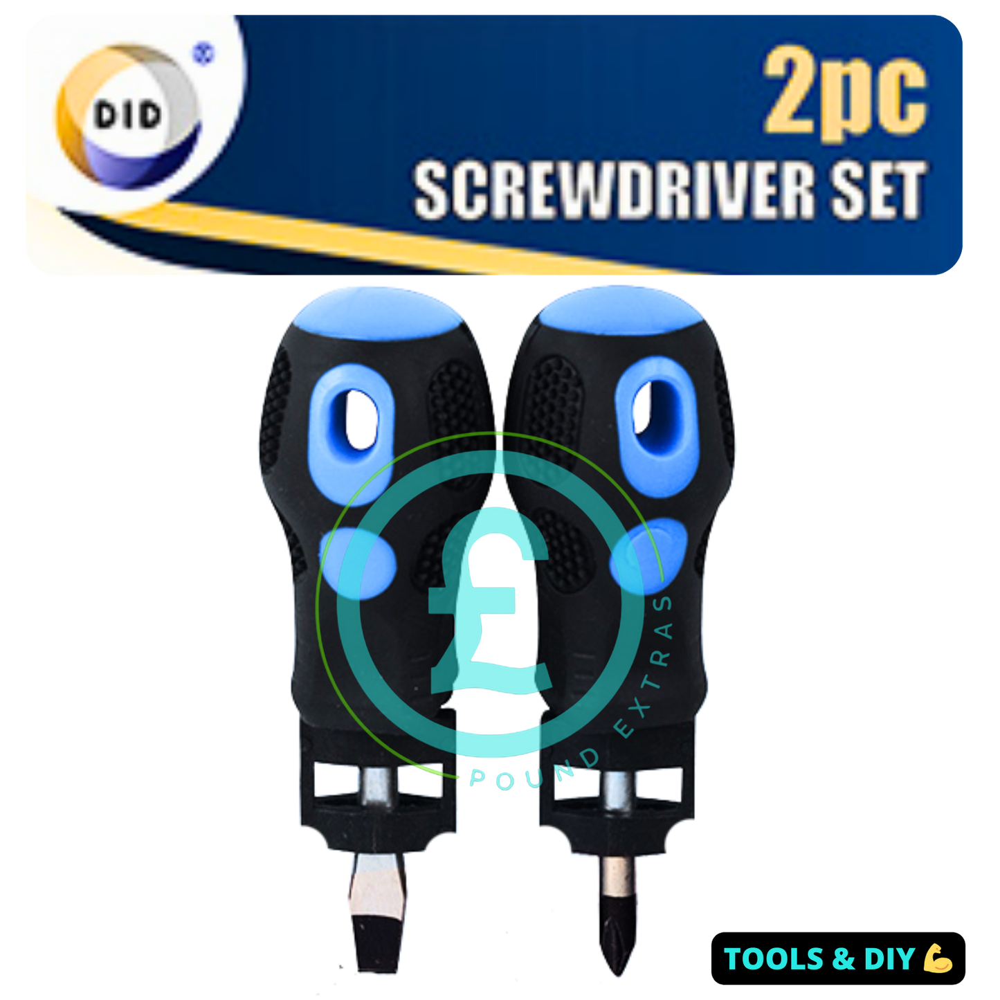 2-piece screwdriver set with DID logo on a white background