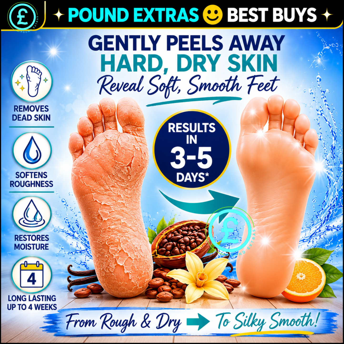 Dr Scholl foot peel mask gentle peeling treatment for hard dry rough skin