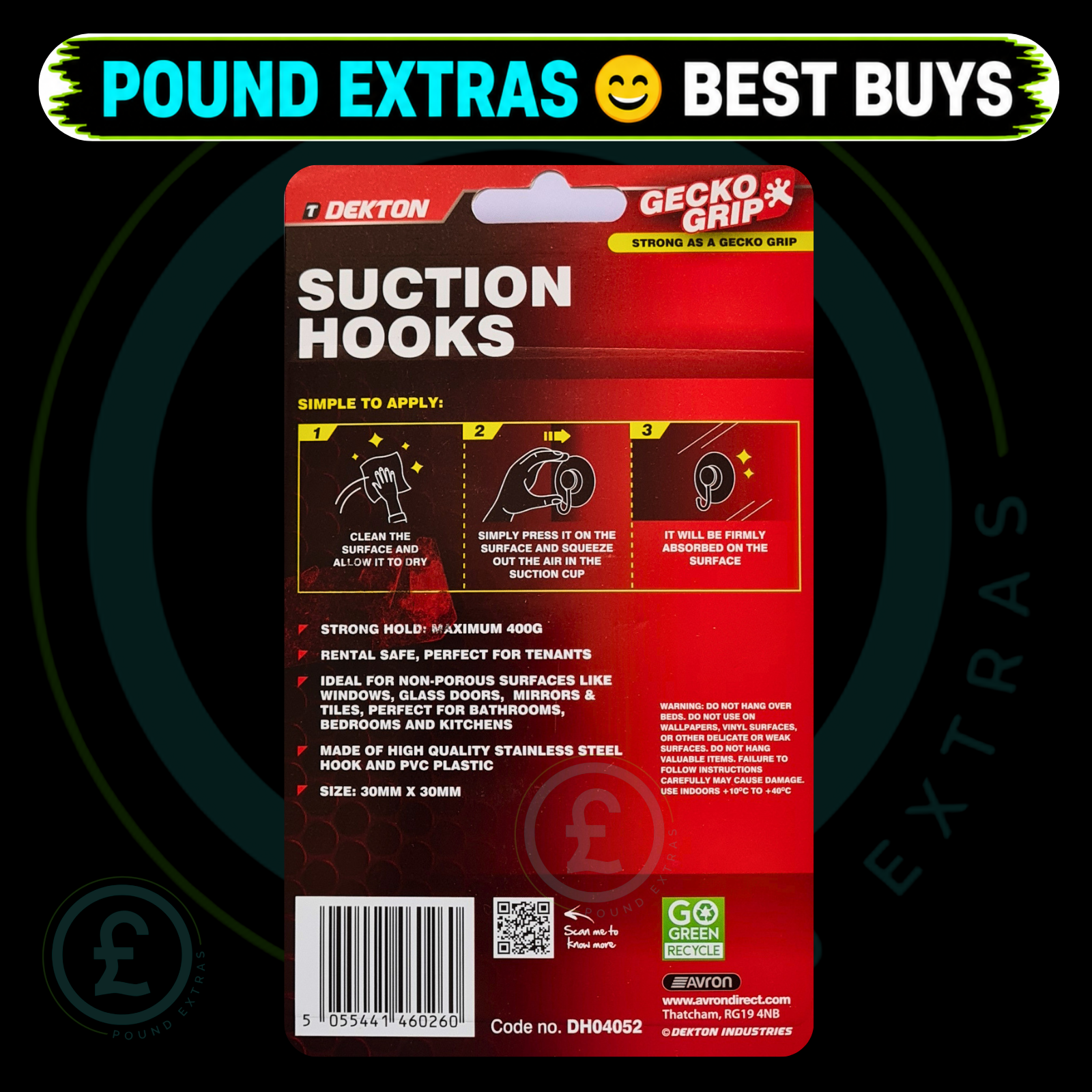 Suction Hooks Clear Reusable Bathroom Tile Glass Wall Hooks Dekton 12 Pack 4
