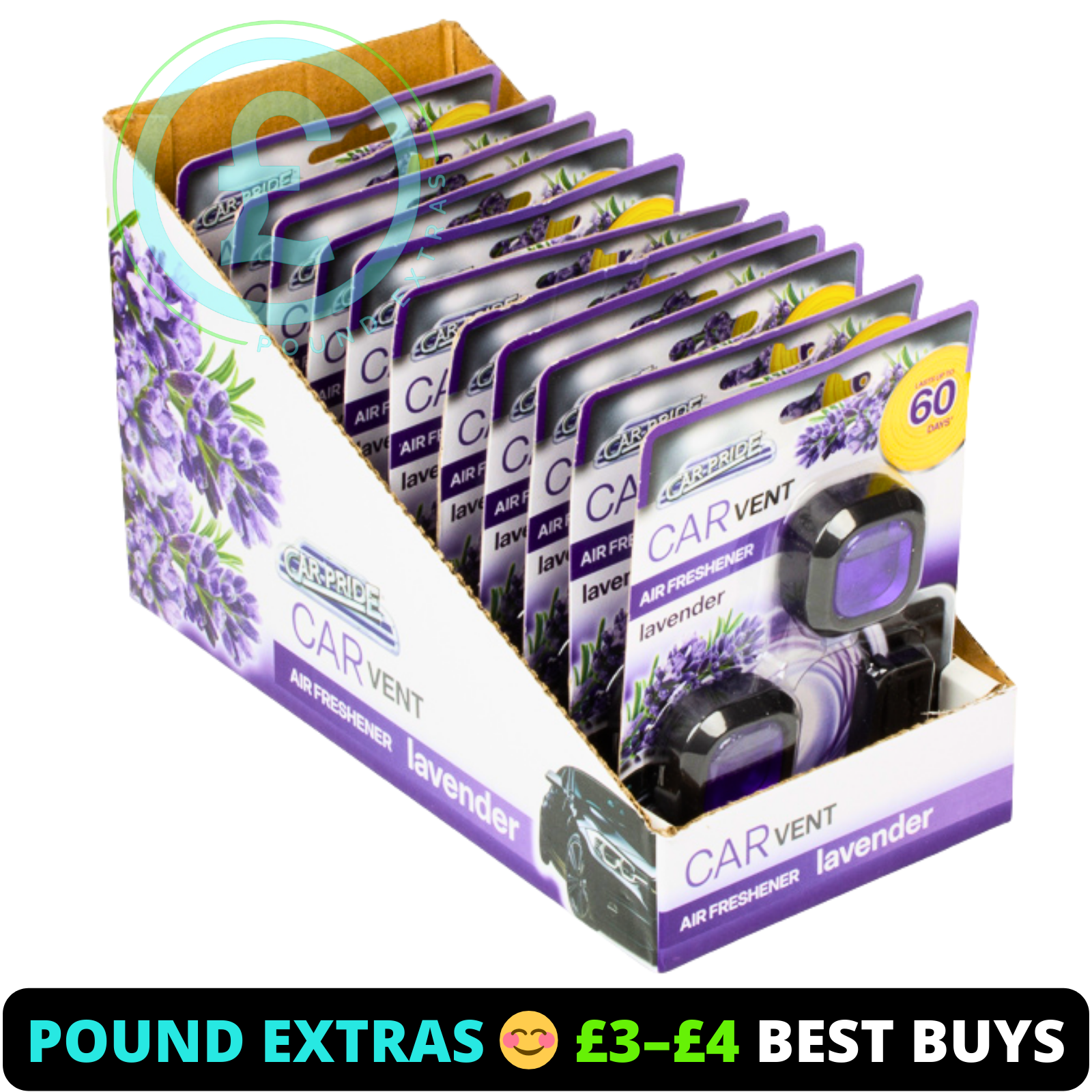 Car Air Freshener Vent Clip Lavender Twin Pack Long Lasting Odour Car Freshener11