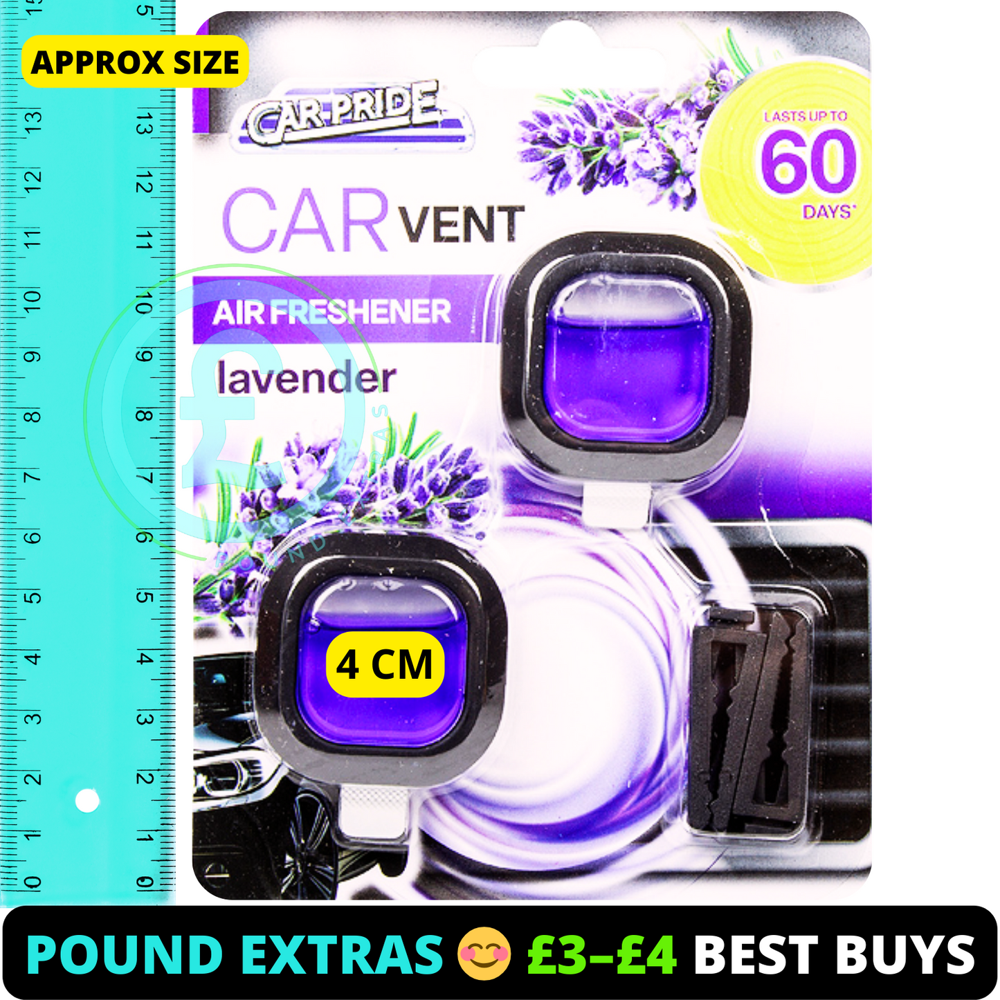 Car Air Freshener Vent Clip Lavender Twin Pack Long Lasting Odour Car Freshener9