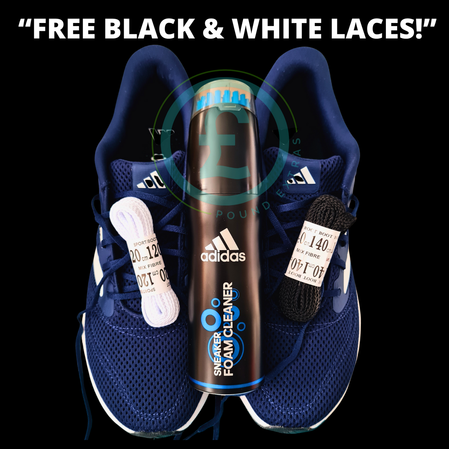 Adidas Sneaker Foam Cleaner 200ml + FREE Laces, Brush, Citrus Fresh Foam  ️2