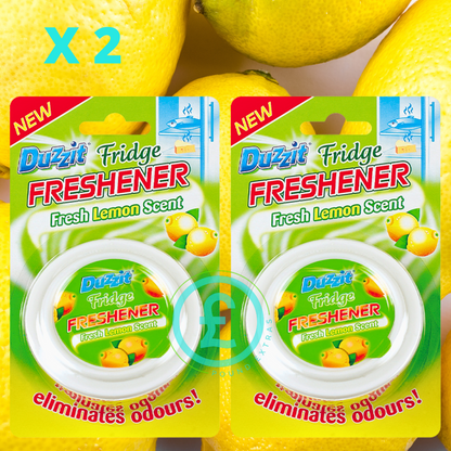 Duzzit Fresh Lemon Fridge Freshener 2 Pack – Odour Eliminator Long Lasting Fresh2