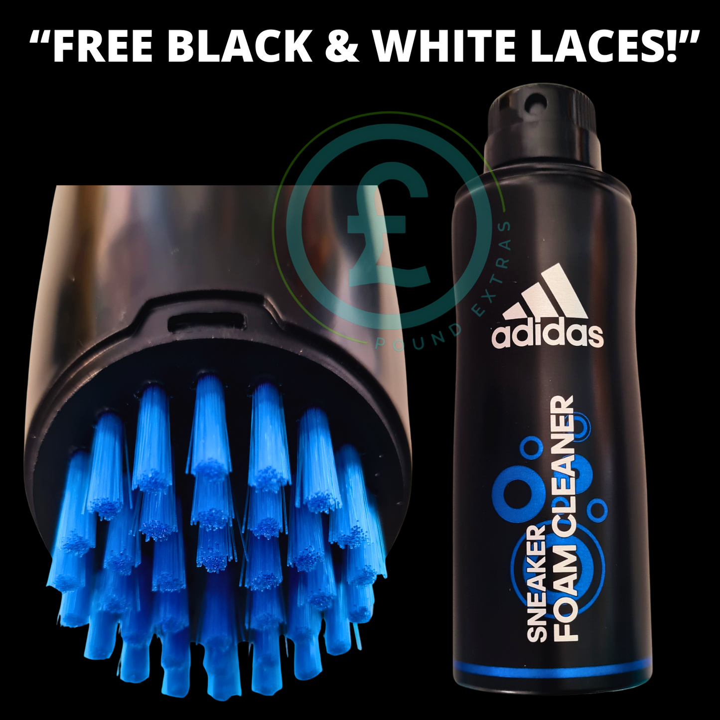 Adidas Sneaker Foam Cleaner 200ml + FREE Laces, Brush, Citrus Fresh Foam  ️0