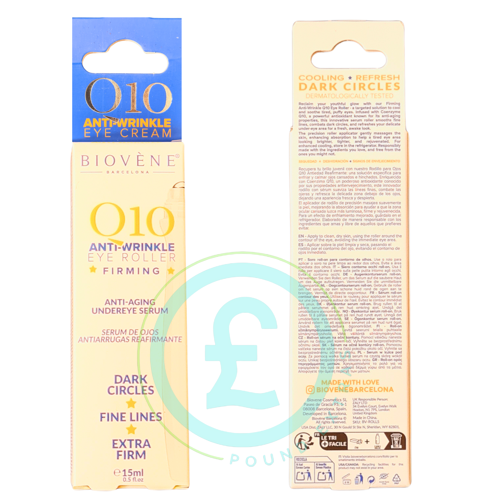 Eye Roller Anti Wrinkle Serum for Dark Circles & Puffy Eyes 15ml Biovene Q104