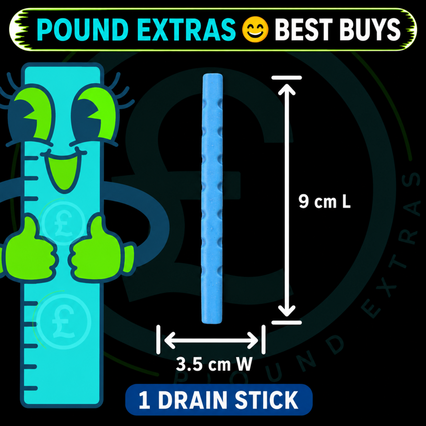Drain Unblocker Sticks Pipe Cleaner Odour Remover Sink Bath & Shower 12 Pack  8