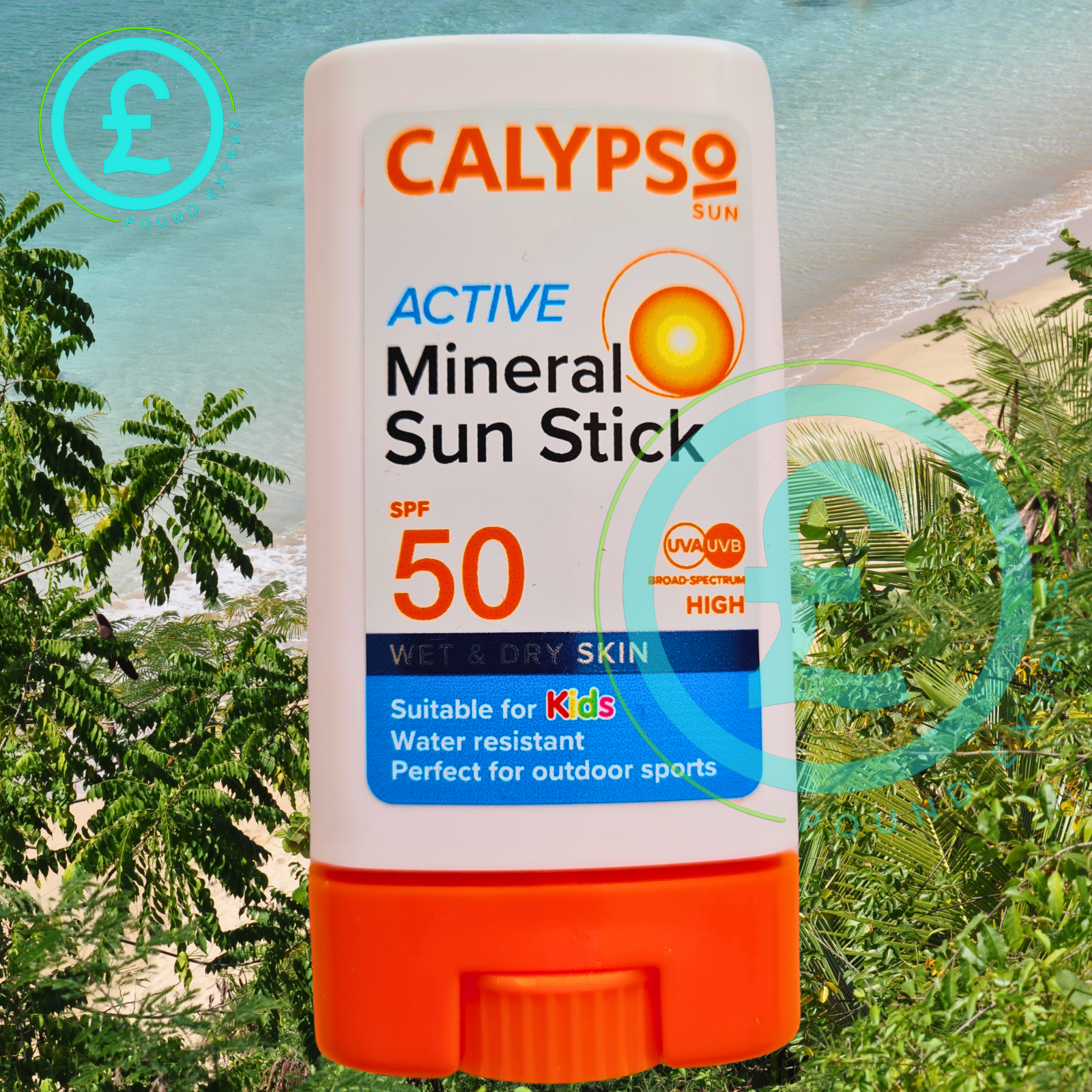 Calypso Mineral Sun Stick, SPF50 Sun Protection with Sheer Zinc Water Resistant1
