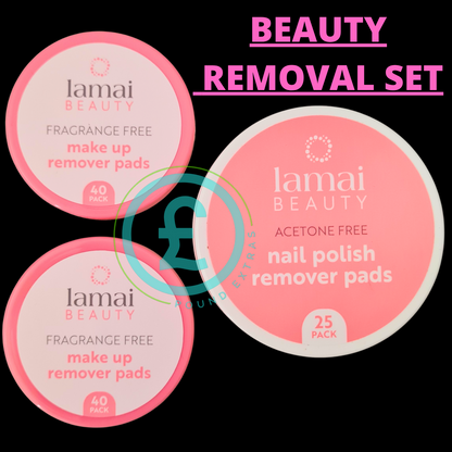 Make Up Remover Set Nail Polish Remover Pads x40 + Wipes x25 Bundle  ️0