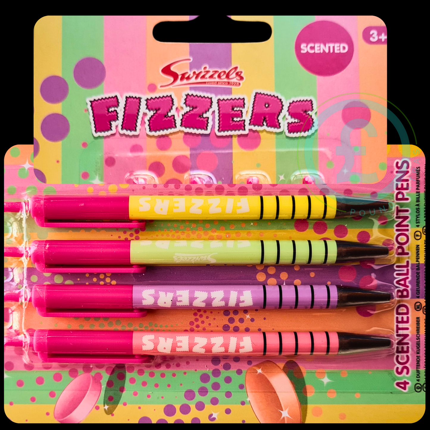 Swizzels Fizzers Scented Pens  4 Pack – Colorful Sweet Stationery| School Office0