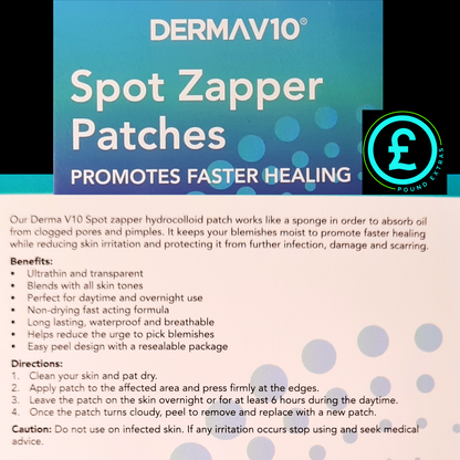 skin care Derma V10 Spot Zapper Patches Hydrocolloid Zit Acne Pimple Dot Sticker8