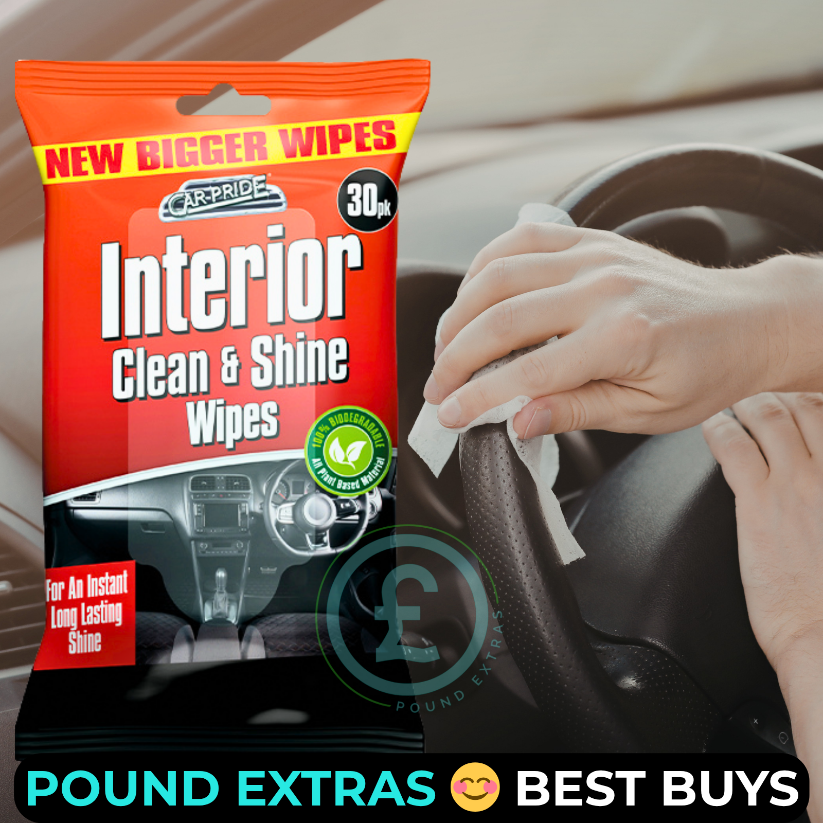 Car Interior Wipes 90 Pack Bundle Clean & Shine Dashboard Plastic Trim 3 Pack8