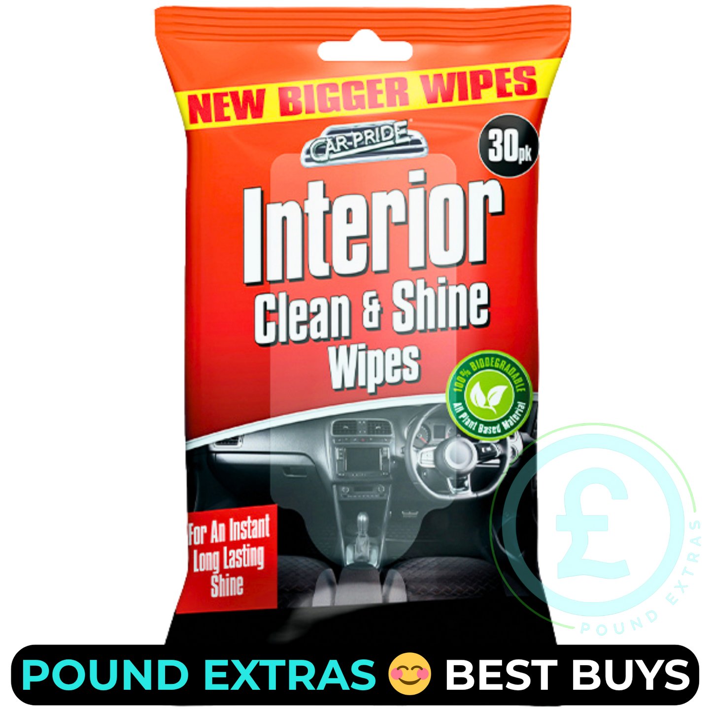 Car Interior Wipes 90 Pack Bundle Clean & Shine Dashboard Plastic Trim 3 Pack10