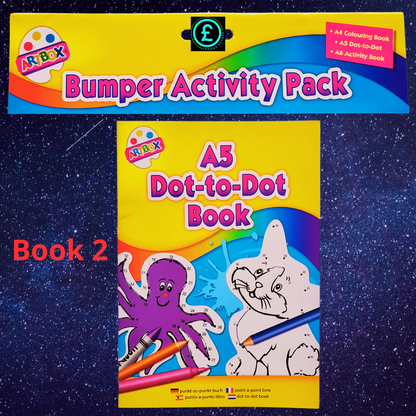 ❤️ POUND EXTRAS 😊 Kids Colouring Books 💚 3-pack bumper activity set with puzzles & dot-to-dot pages – creative, educational & fun for all ages!