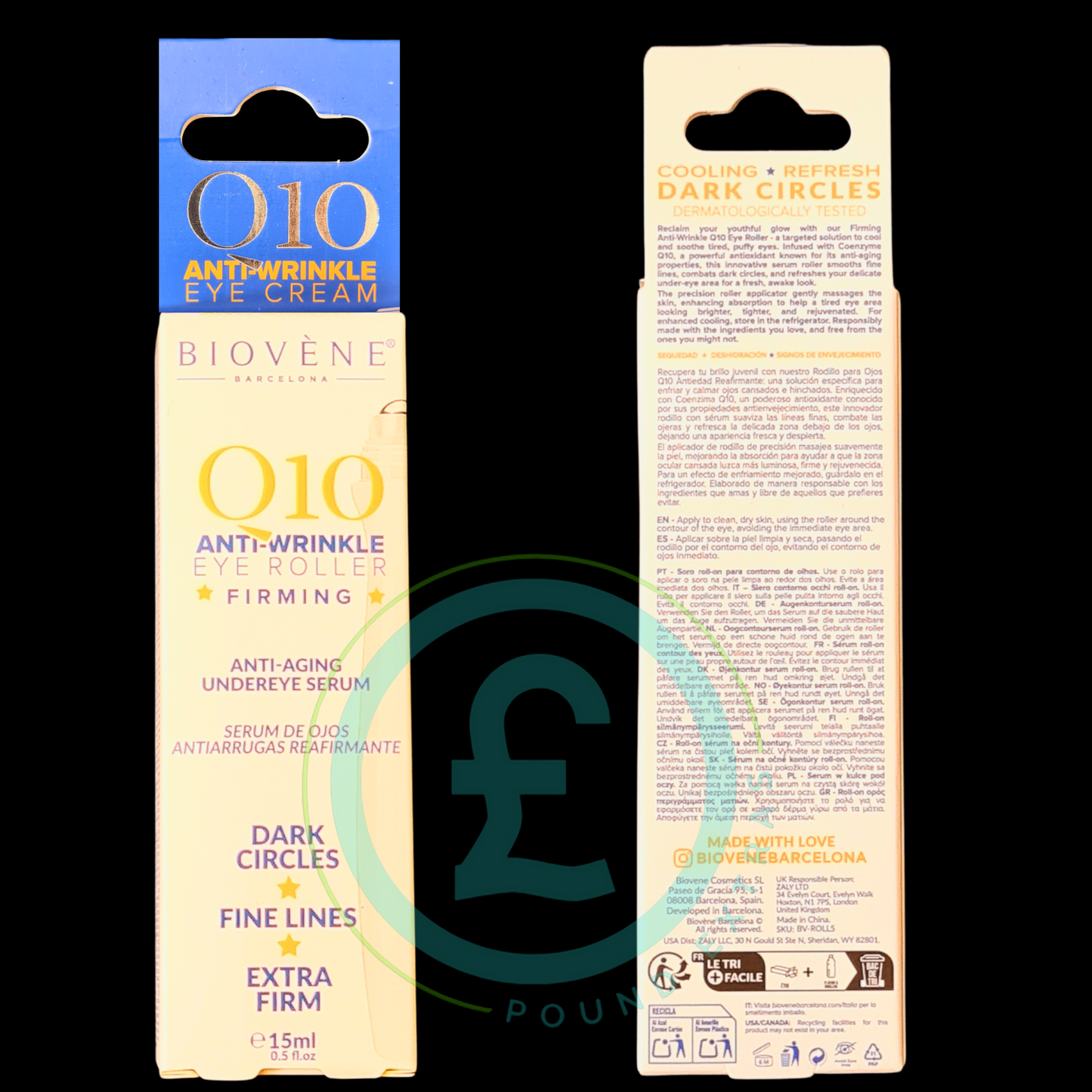 Eye Roller Anti-Wrinkle Serum for Dark Circles & Puffy Eyes 15ml Biovene Q105