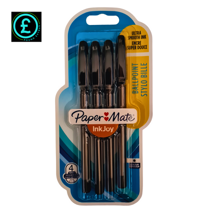 Pack of Paper Mate InkJoy ballpoint pens in packaging with visible brand logo.