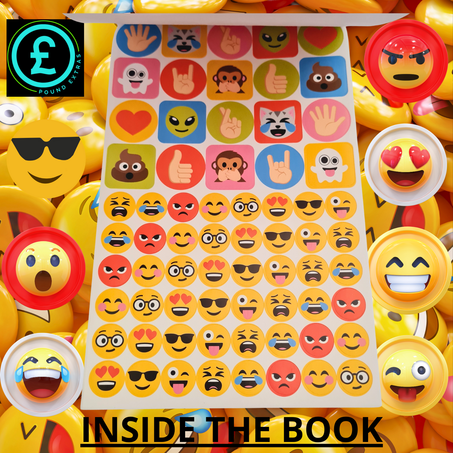 Funny Face Emoji Stickers Arts & Crafts Scrap-booking 500 Mixed Fun Stickers LoL0