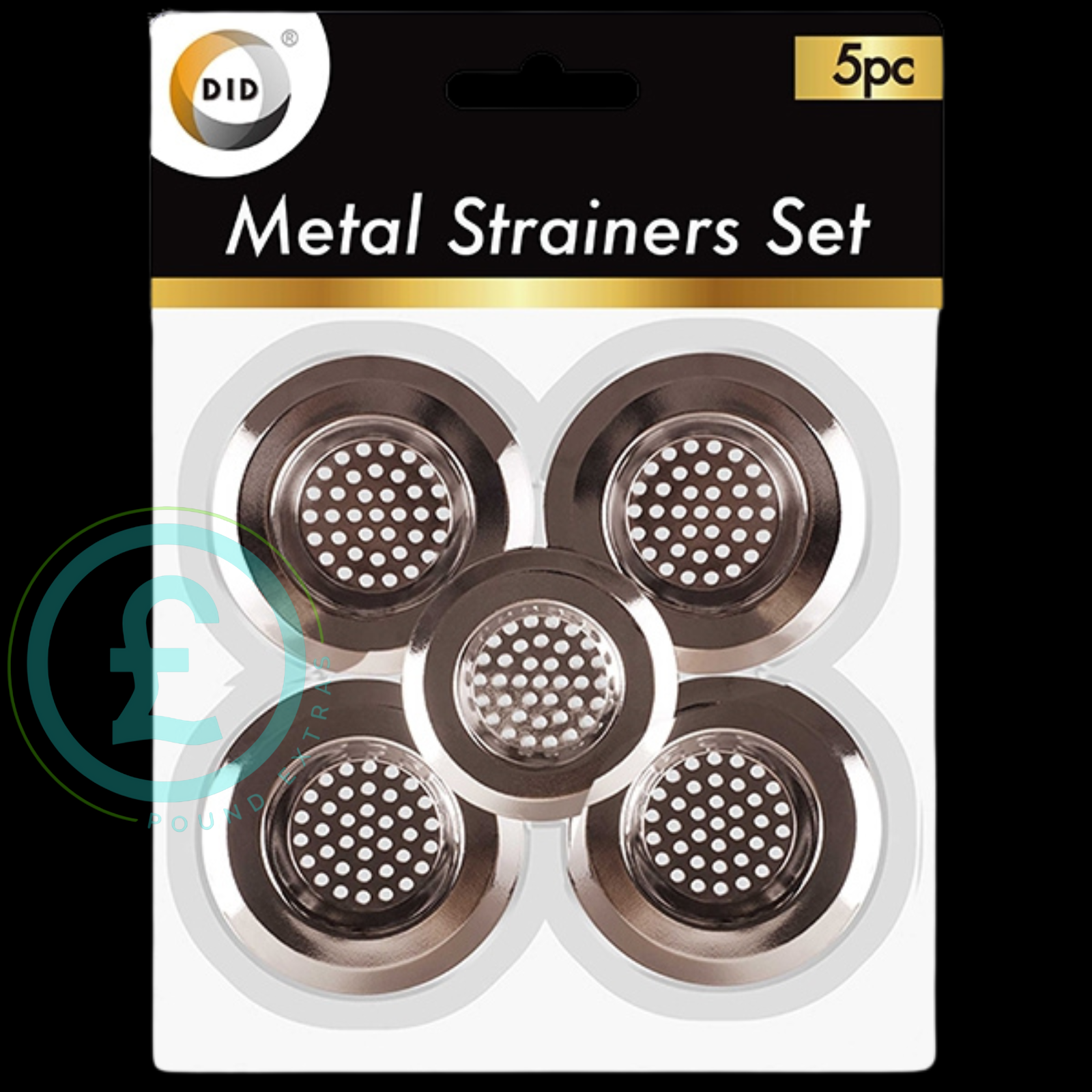 Metal Sink Strainers 5 Pack Kitchen Bathroom Drain Hair Food Waste Filter DID2