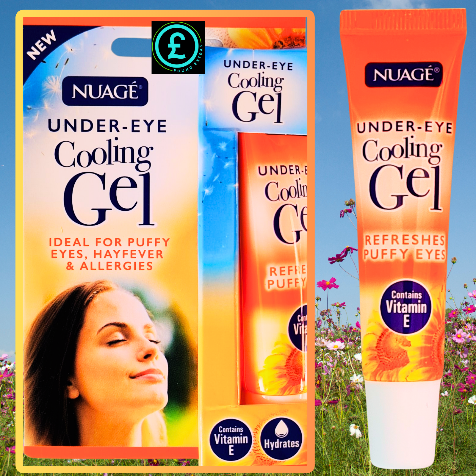 Under-Eye Cooling Gel Aloe Vera & Vitamin E  Puffiness & Allergy Relief Nuage0