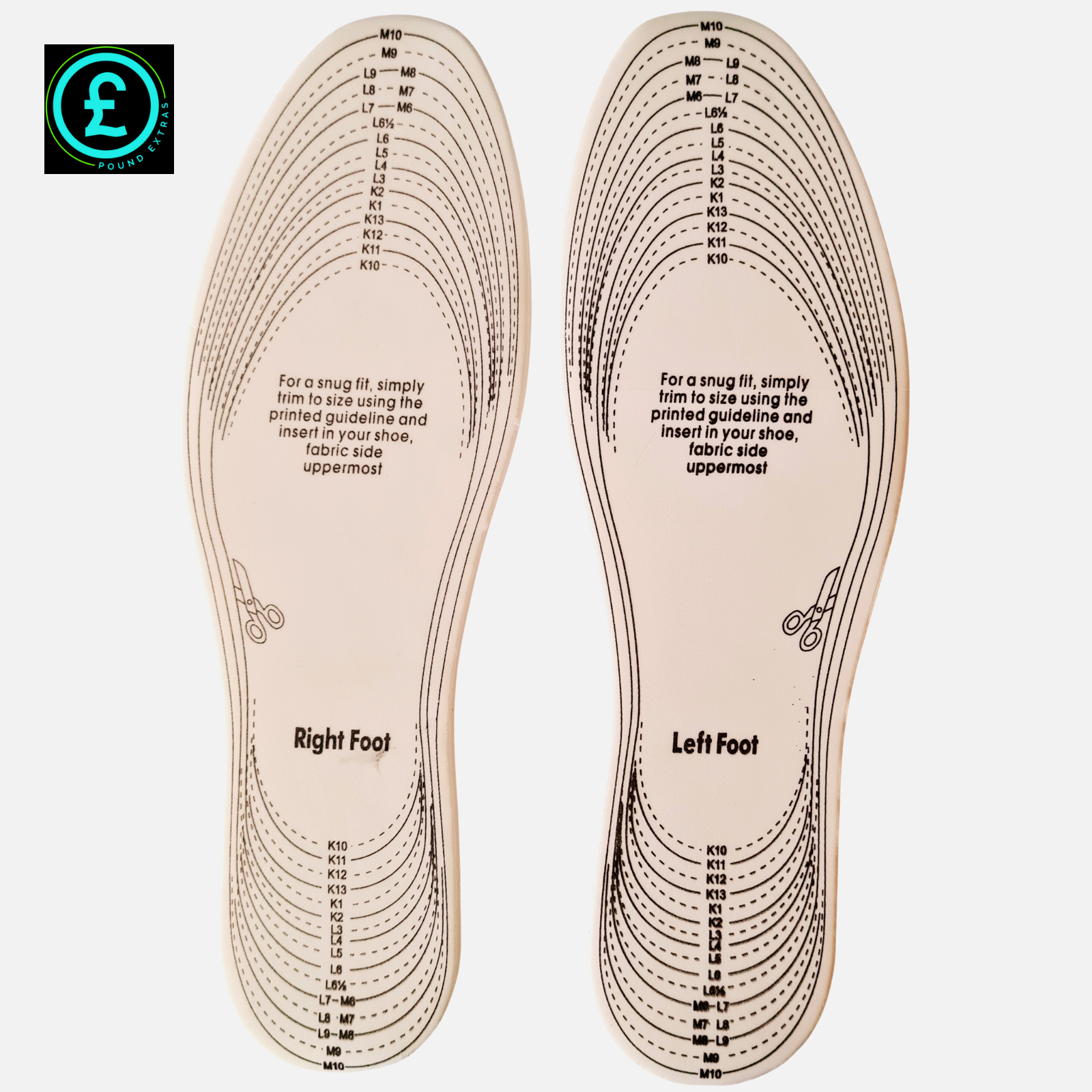 45987285❤️ POUND EXTRAS 😊 Memory Foam Insoles 💚 odour-control comfort for men & women – trim to fit any shoe, soft cushioning keeps feet fresh all day!