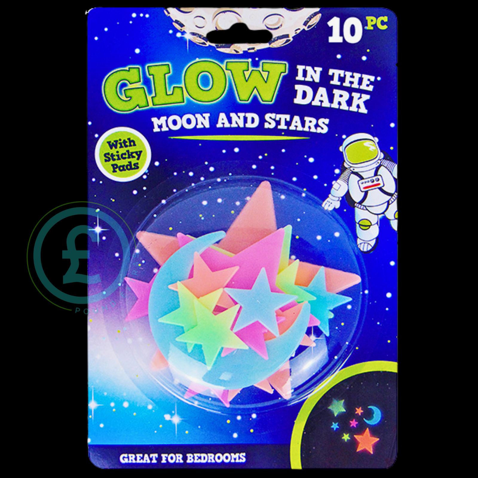 Glow in the Dark Stars & Moon 10pc Kids Bedroom Fun Wall Stickers Set Fun Gifts7