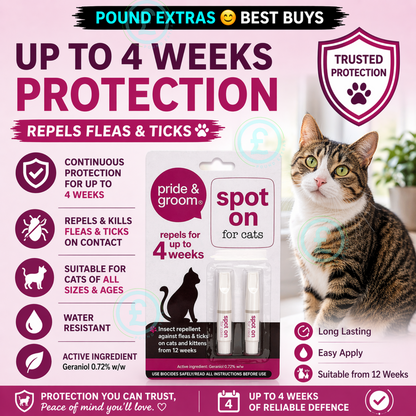 Cat Flea Treatment Spot On Drops Repels Fleas Ticks 4 Weeks 2 Pack Fast Acting2