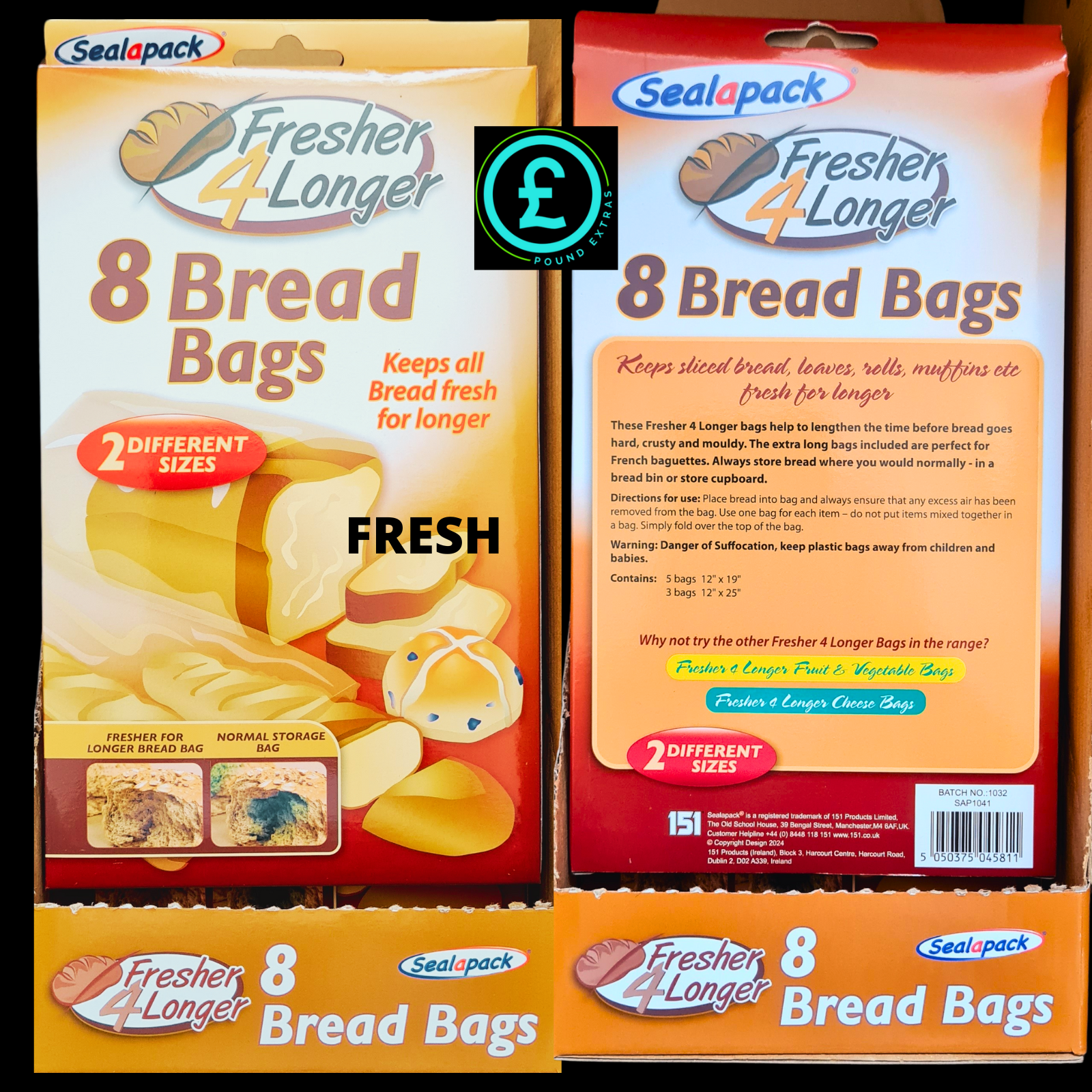 ❤️ POUND EXTRAS 😊 8 pack bread bags 💚 keep loaves, rolls & bakery fresher for longer – reusable, tie-top food storage for home, lunch & freezer.
