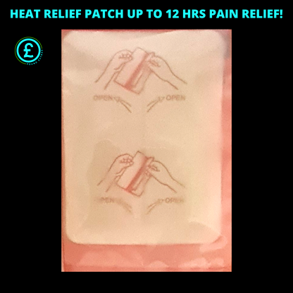 Heat Relief Patches for Pain Relief 2 x Large Backache, Joint Aches, Cramps 12 H13