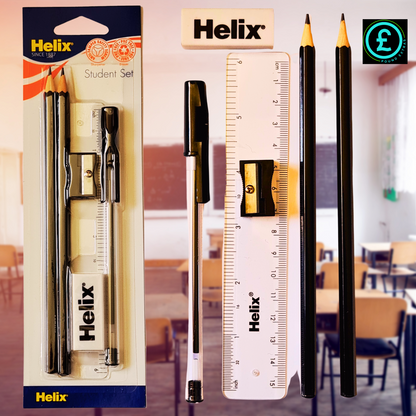 Pen Set with 15 cm Ruler Ballpoint Pen 2 Pencils, Sharpener, etc.Back 2 School10