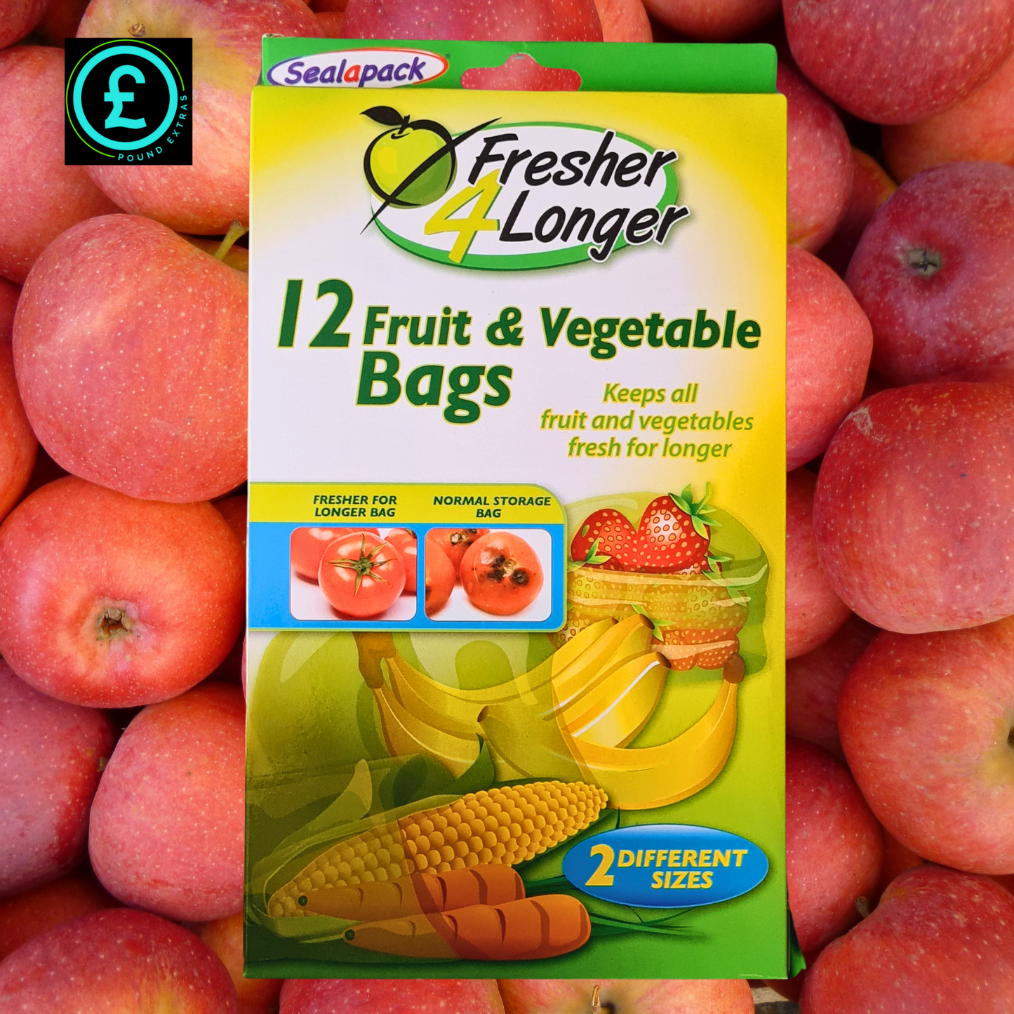 Sealapack Fruit & Vegetable Storage Bags 12 Pack Fresher 4 Longer Reusable  21