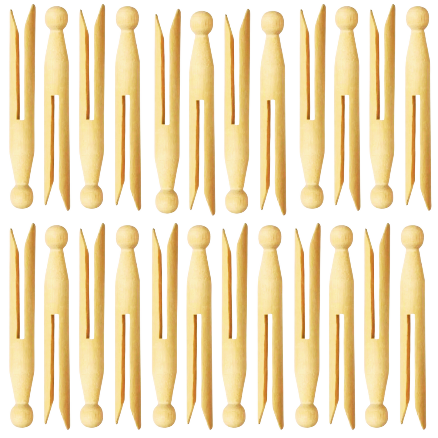 Dolly Pegs Bettina Traditional Clothes Line Wooden Strong Washing Holder x 10 pk8