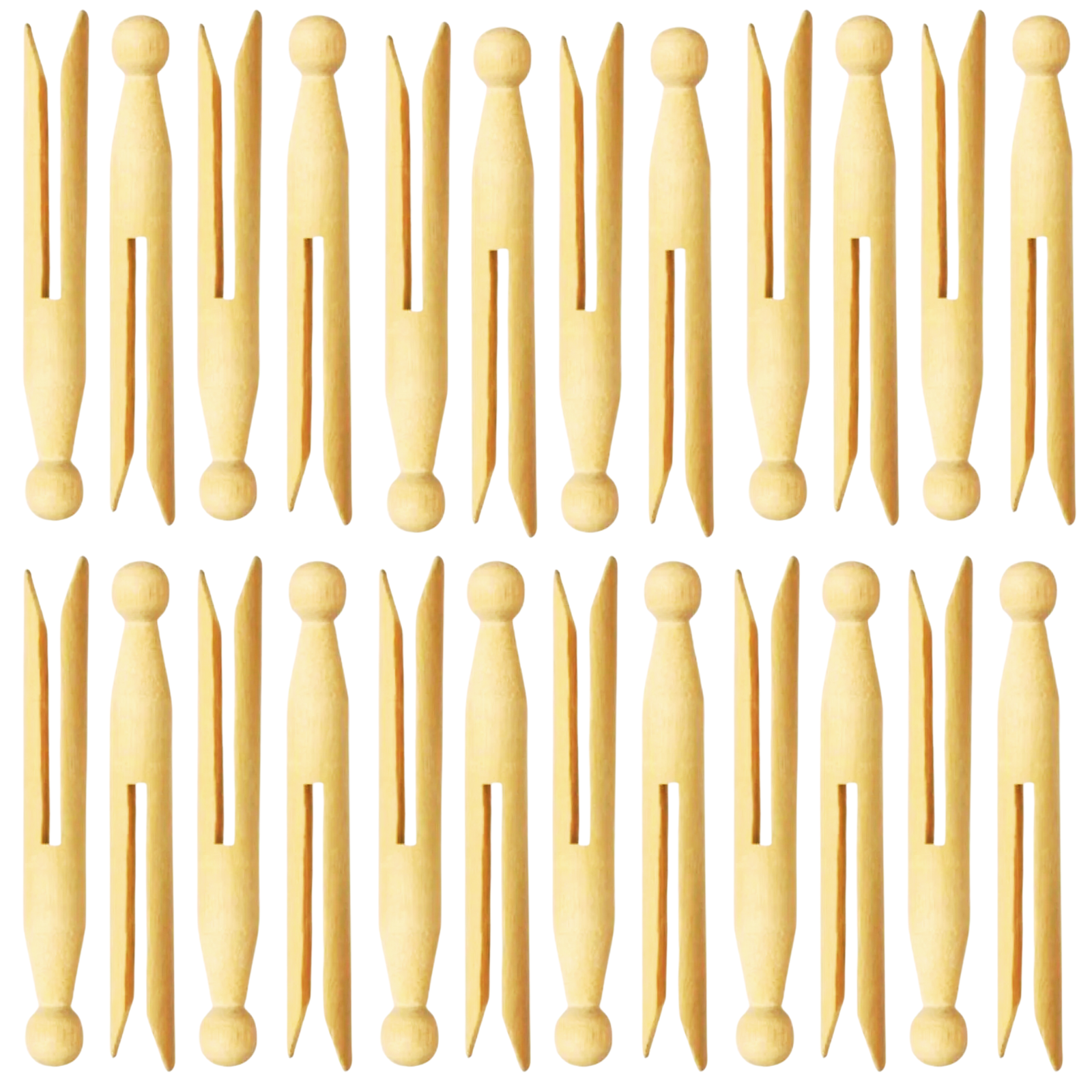 Dolly Pegs Bettina Traditional Clothes Line Wooden Strong Washing Holder x 10 pk8