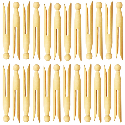 Dolly Pegs Bettina Traditional Clothes Line Wooden Strong Washing Holder x 10 pk8