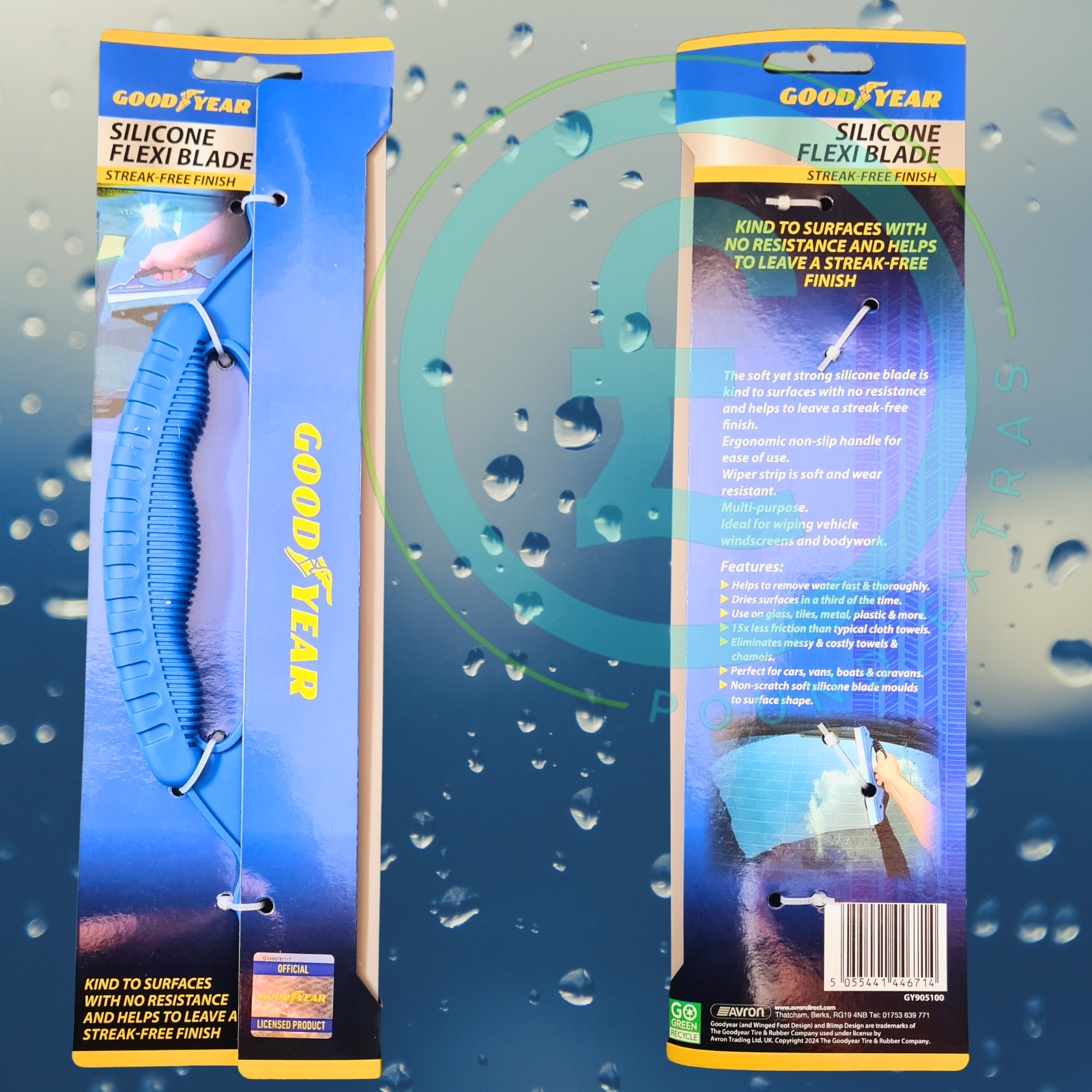 Goodyear Silicone Window Squeegee 30cm Flexible Blade Glass  & Car Cleaner3