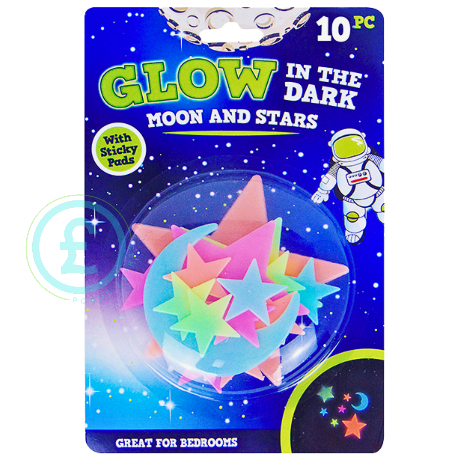 Glow in the Dark Stars & Moon 10pc Kids Bedroom Fun Wall Stickers Set Fun Gifts2