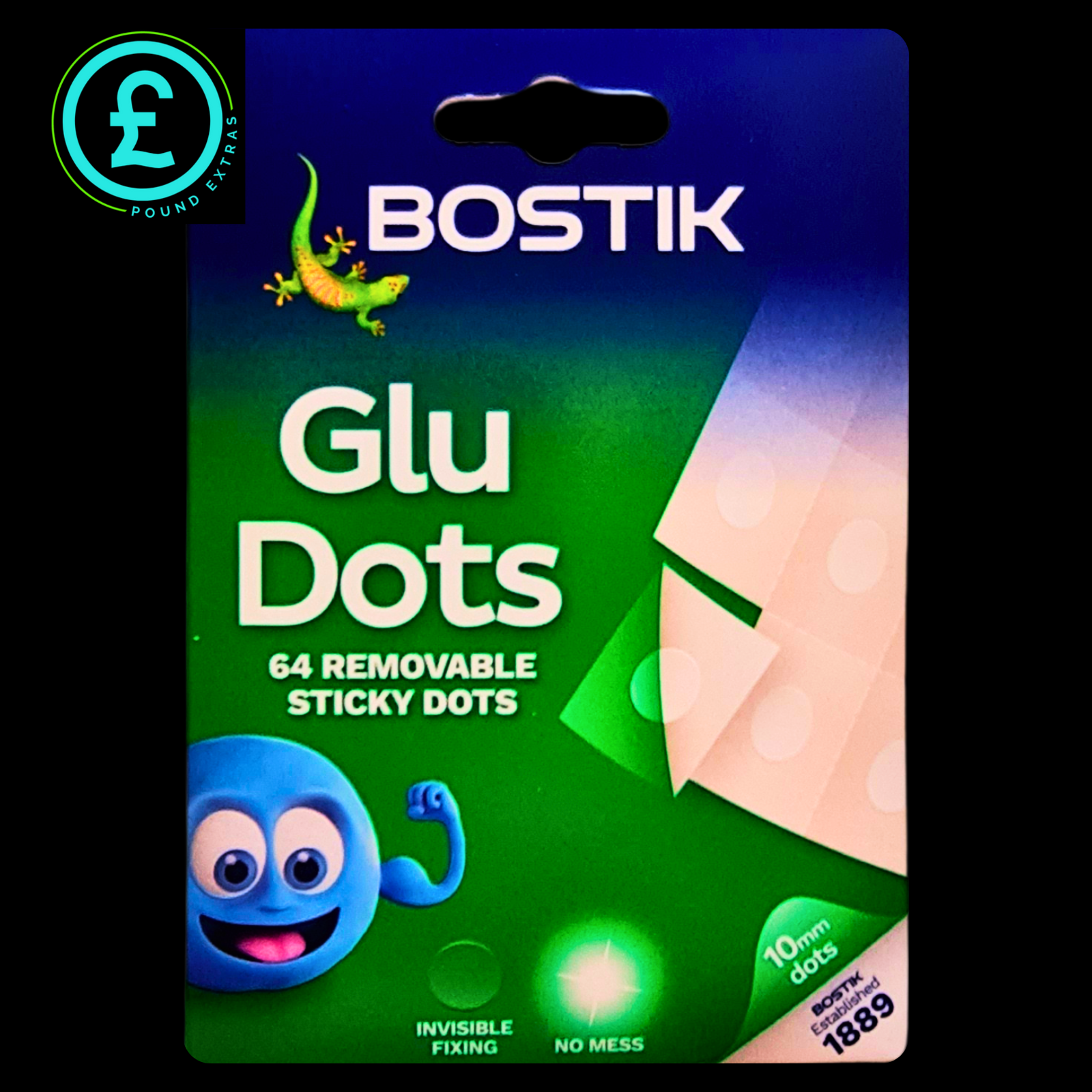 Bostik Blu Tack Sticky Glue Dots Invisible Fix   Removable glue dot 10mm No Mess4