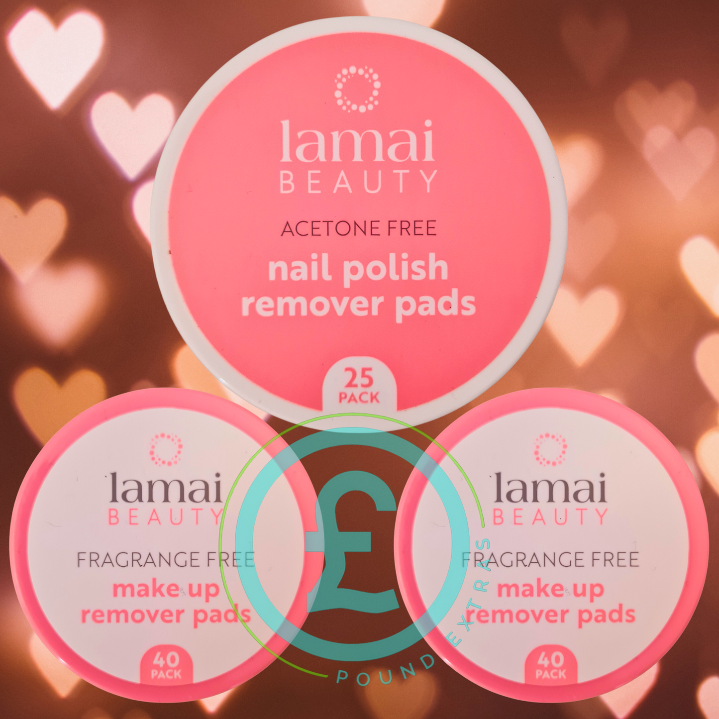 Make Up Remover Set Nail Polish Remover Pads x40 + Wipes x25 Bundle  ️1