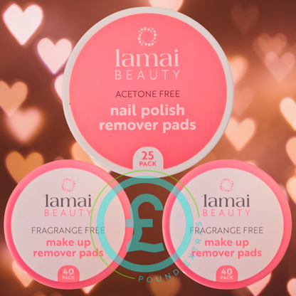 Make Up Remover Set Nail Polish Remover Pads x40 + Wipes x25 Bundle  ️1