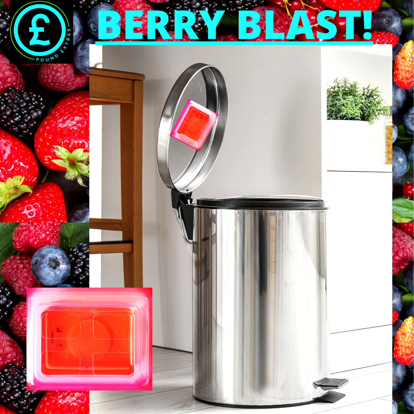 Bin Freshener BIN BRITE Stick-On Odour Remover Fresh Clean 🏠