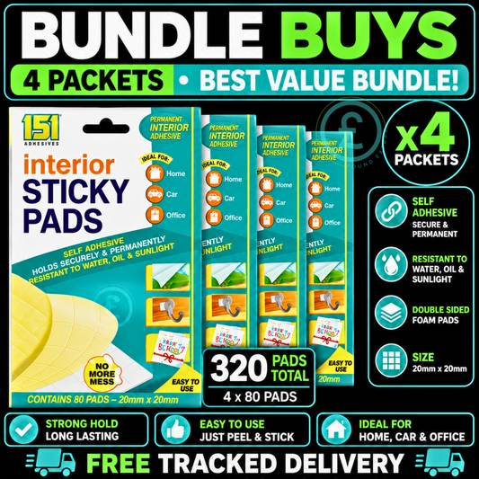 Sticky Pads 320 Pack Bundle Self Adhesive Double Sided Foam Pads Holds Securely0