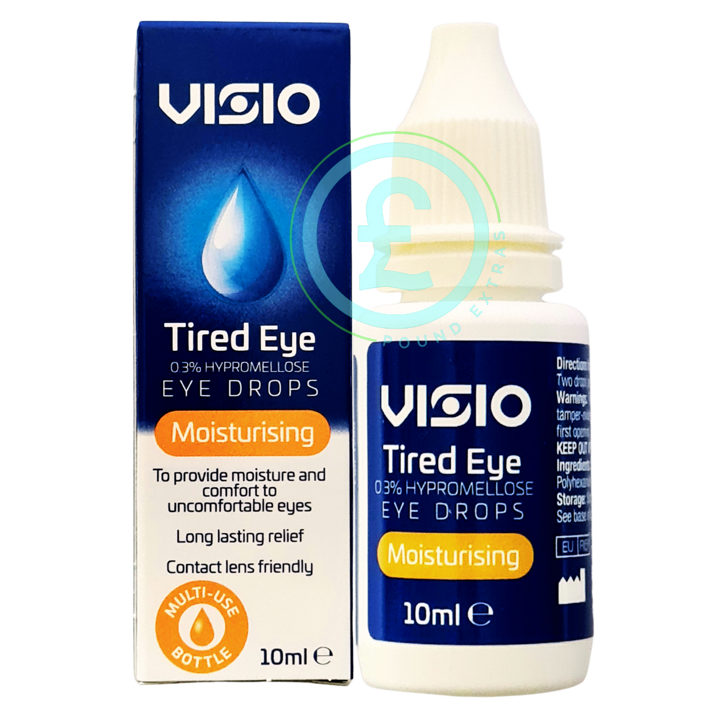Eye Drops Dry Tired Eyes Moisturising Relief Lubricating Hypromellose 10ml UK0
