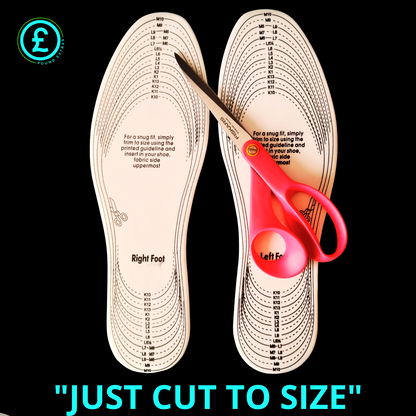 45987285❤️ POUND EXTRAS 😊 Memory Foam Insoles 💚 odour-control comfort for men & women – trim to fit any shoe, soft cushioning keeps feet fresh all day!