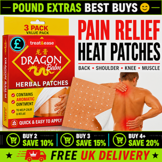 Dragon Balm Herbal Patches Pain Relief Heat Plaster Back Knee Muscle Deep Heat0