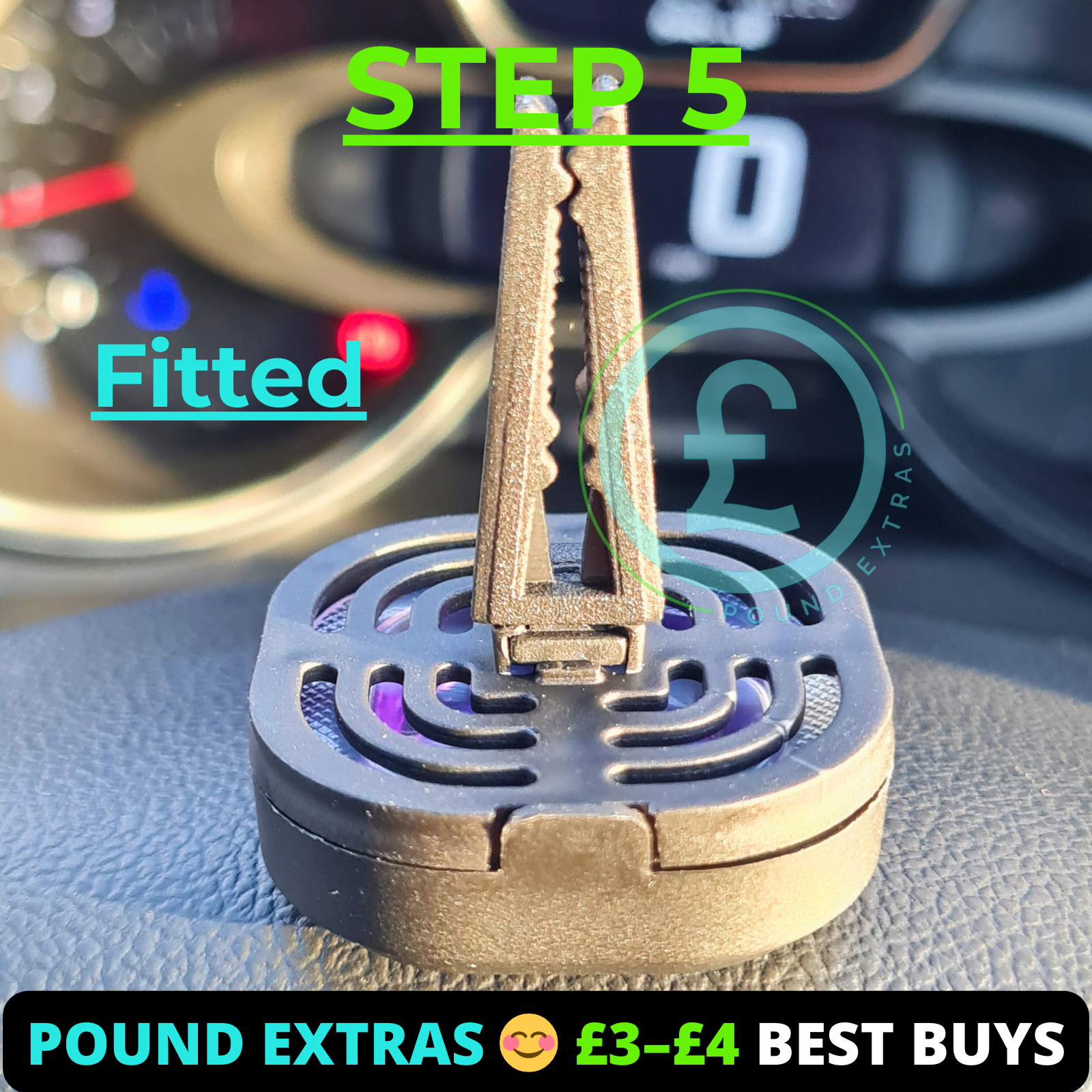 Car Air Freshener Vent Clip Lavender Twin Pack Long Lasting Odour Car Freshener7