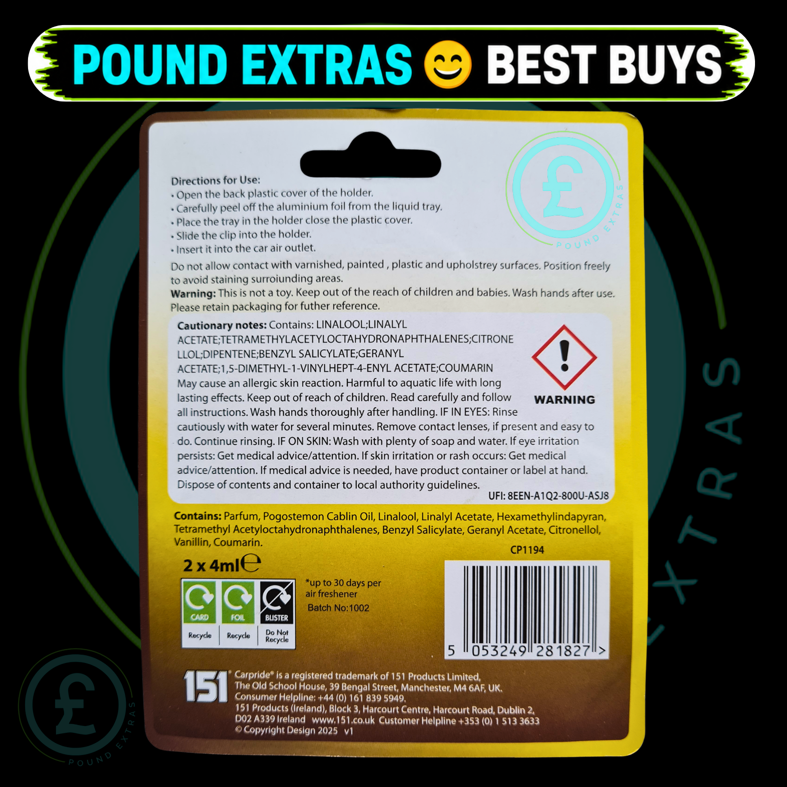 Car Vent Air Freshener Vanilla Cocoa Twin Pack Clip 60 Day Scent Long Lasting2