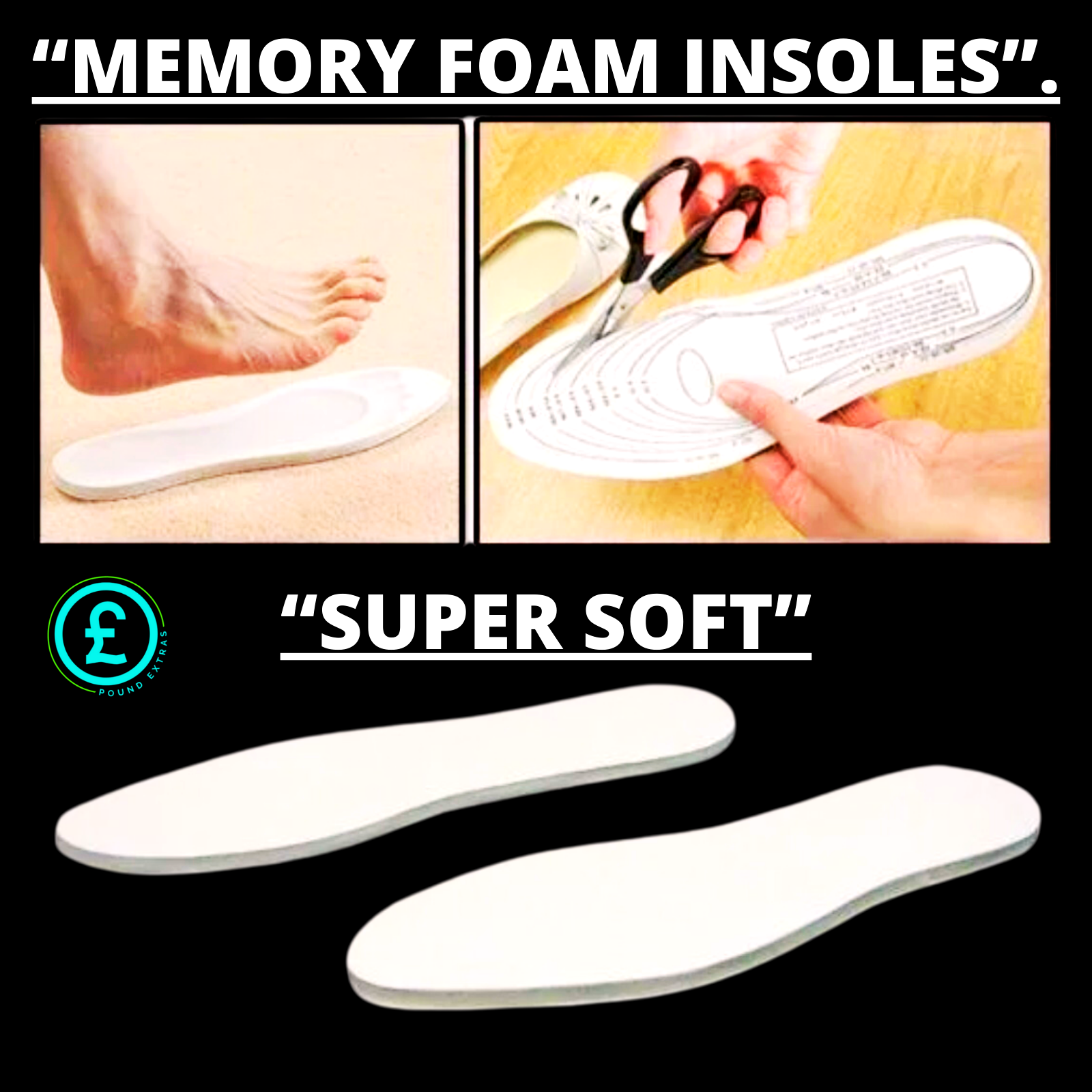 Memory Foam  insoles -  shoe Pad Inserts for Adults Women Men Unisex - Soft feet6