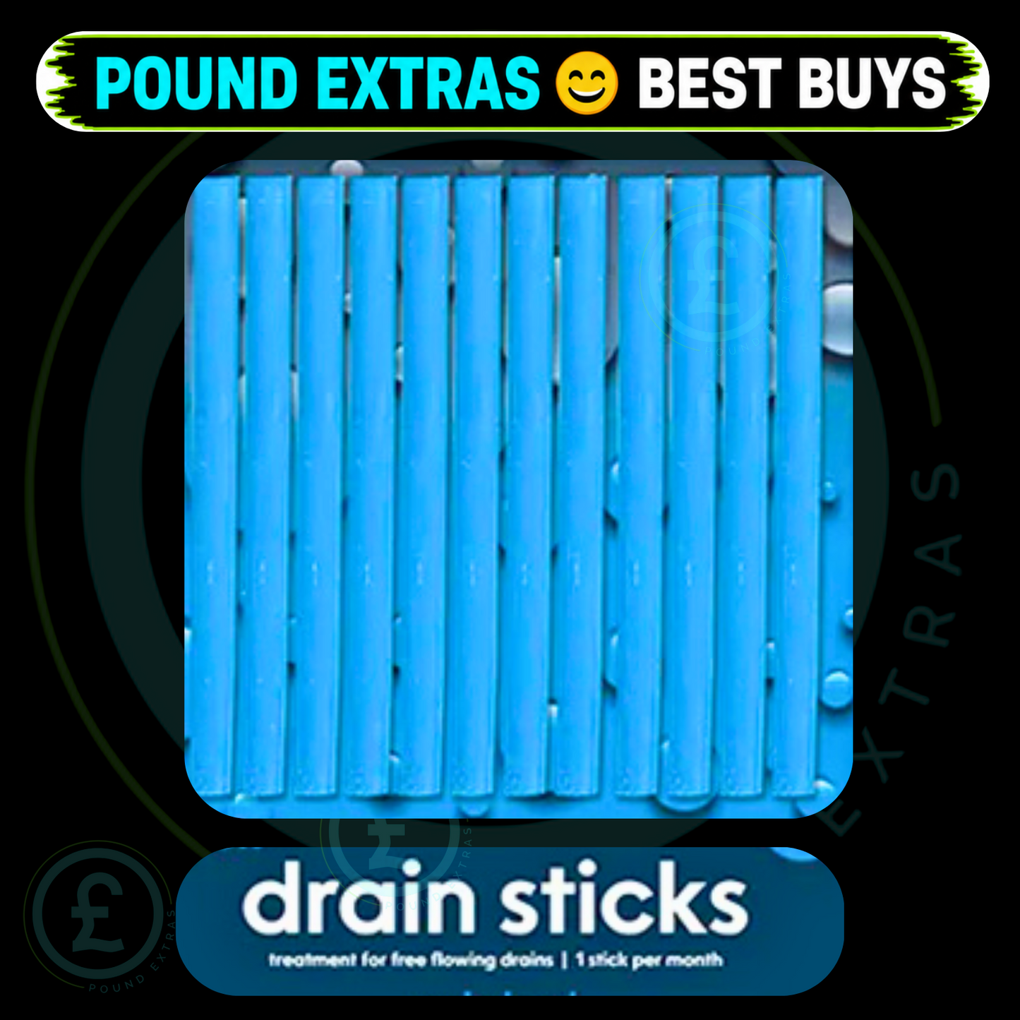 Drain Unblocker Sticks Pipe Cleaner Odour Remover Sink Bath & Shower 12 Pack  4