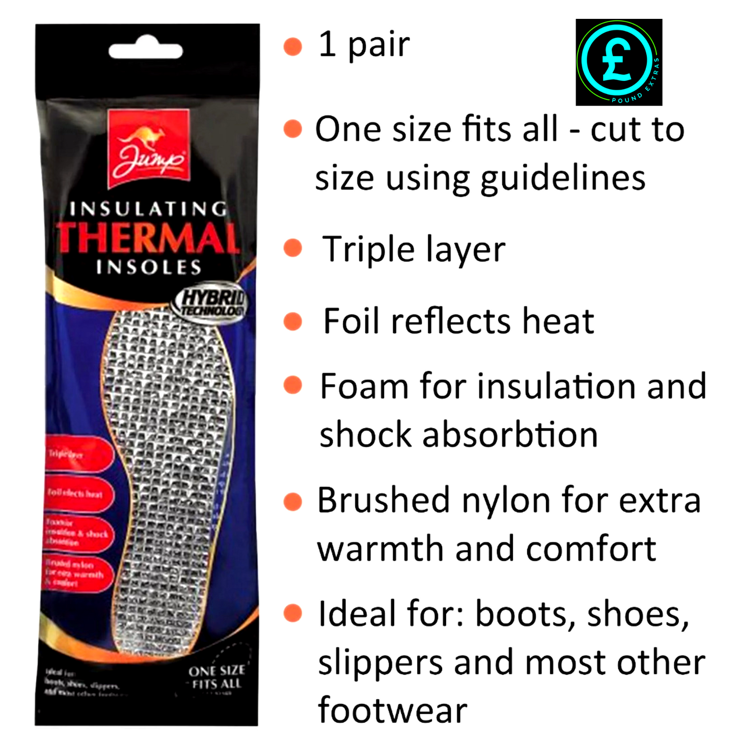 Shoe Insoles Warm Thermal Foil Shoe Pads Unisex Triple Layer Jump Comfortable8