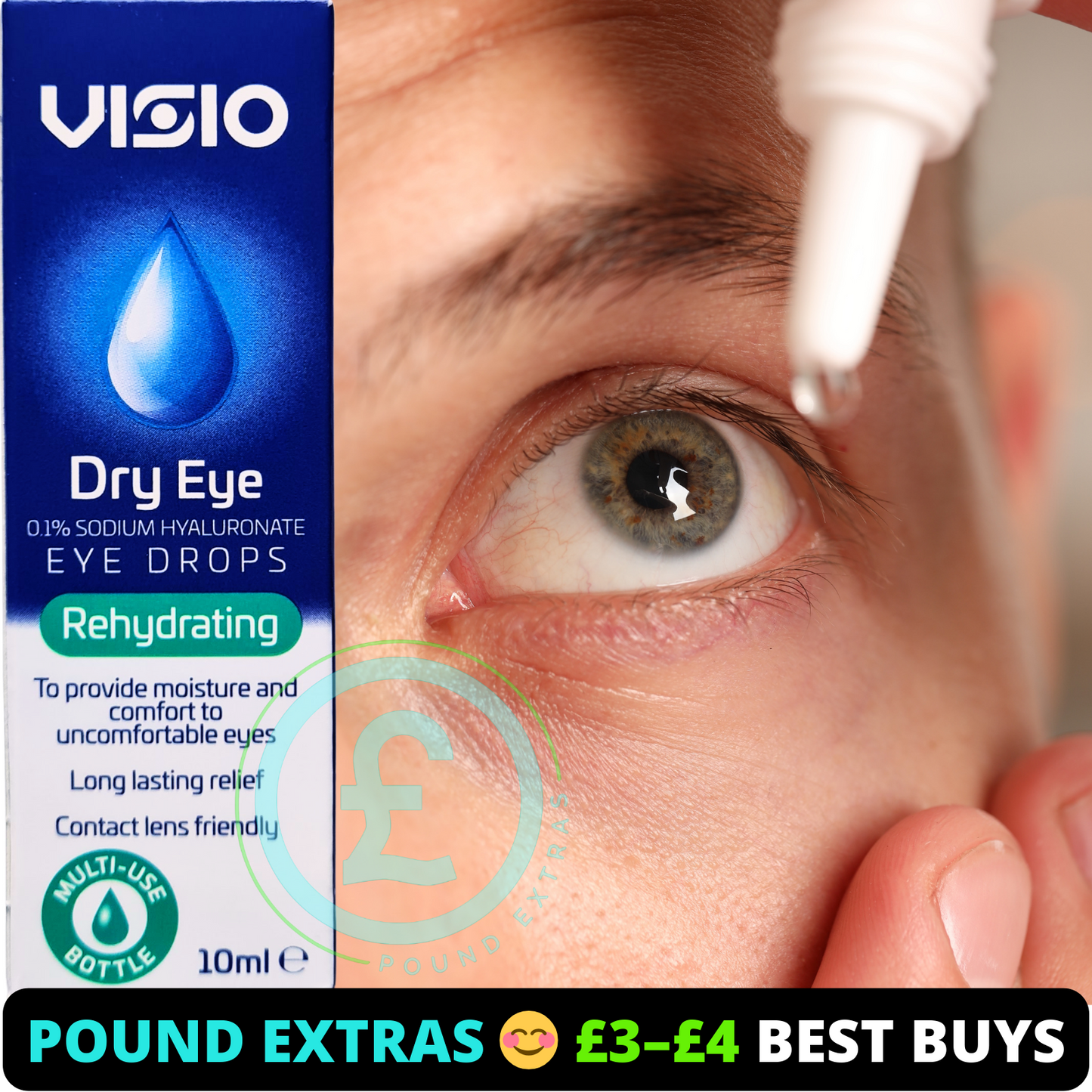 Dry Eye Drops Relief Rehydrating Lubricant 10ml Long Lasting Comfort UK3