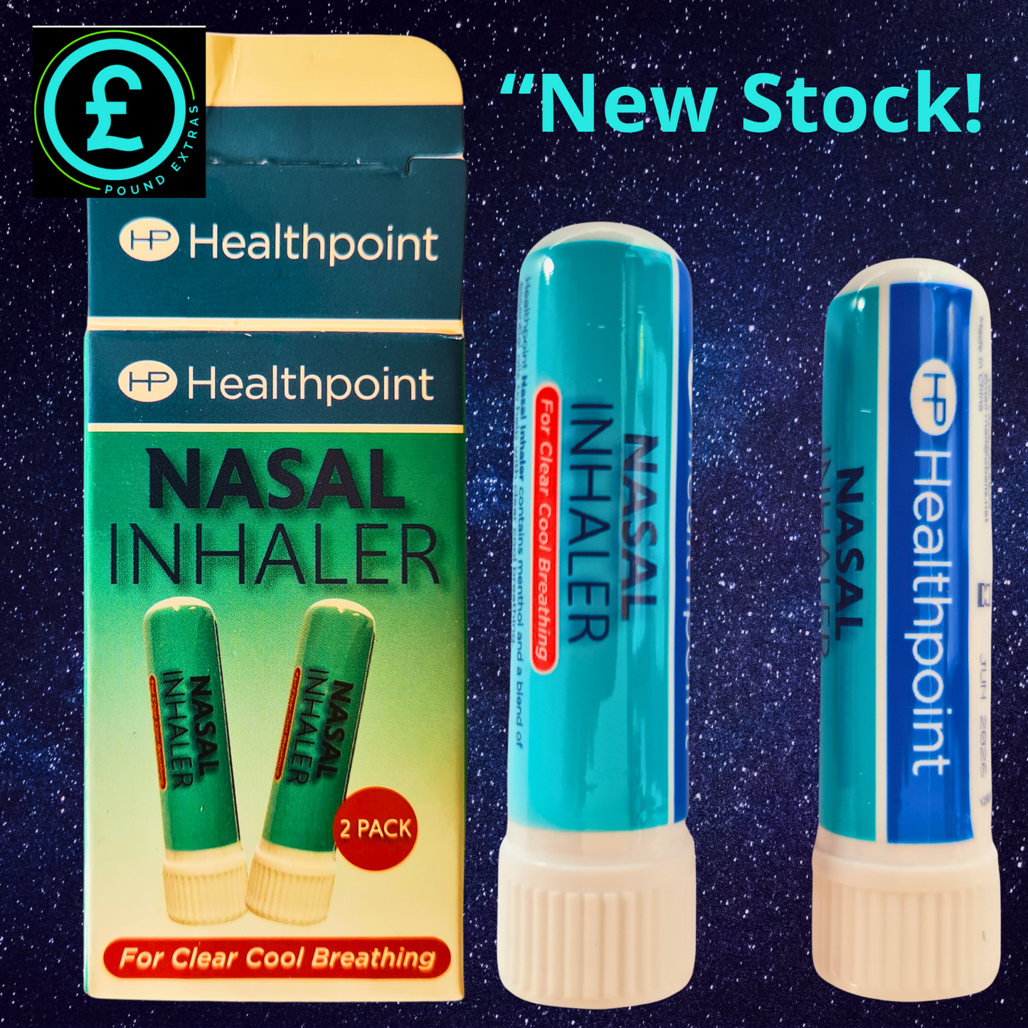 Nasal Stick Inhaler Twin Pack Peppermint Eucalyptus - Blocked Nose Sinus Relief1