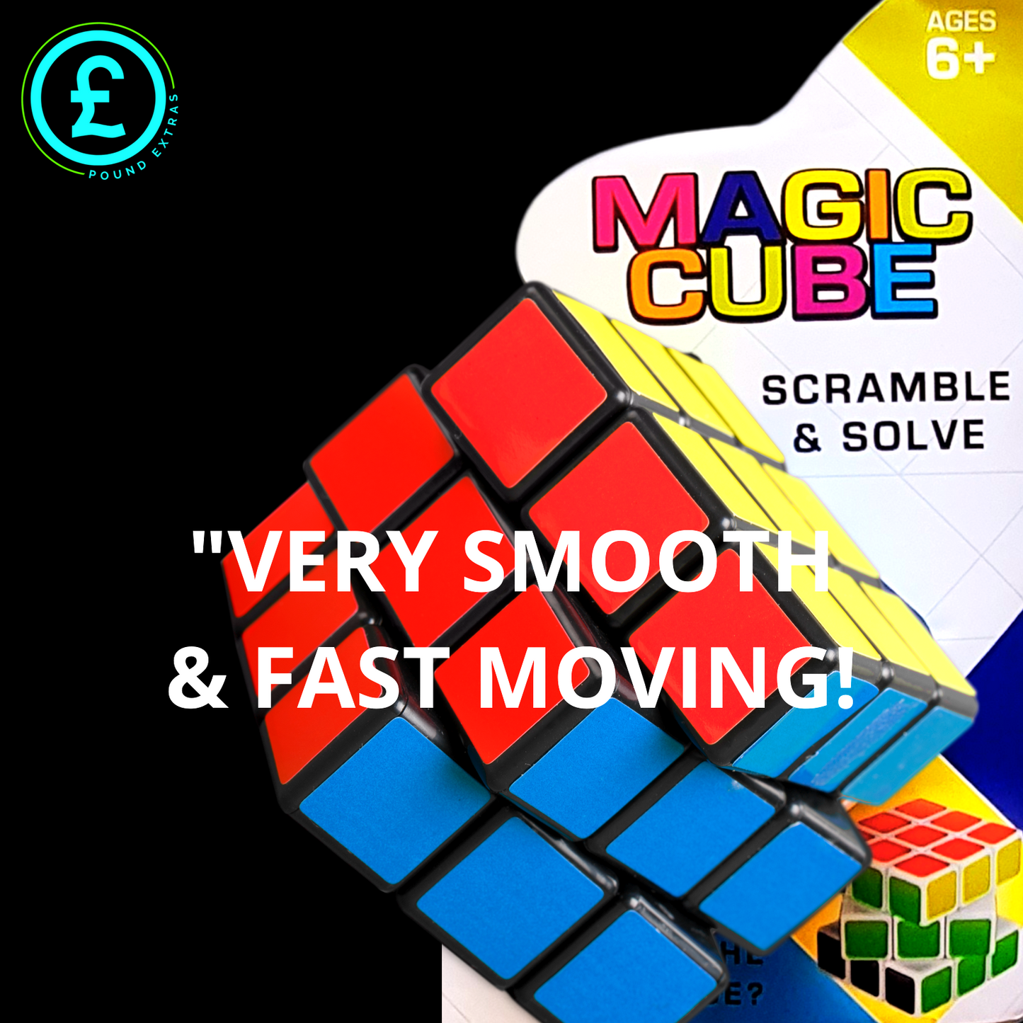 Magic Cube Puzzle Kids & Adults - Fun Toy Fidget & Mind Game Cube - Very Smooth.1